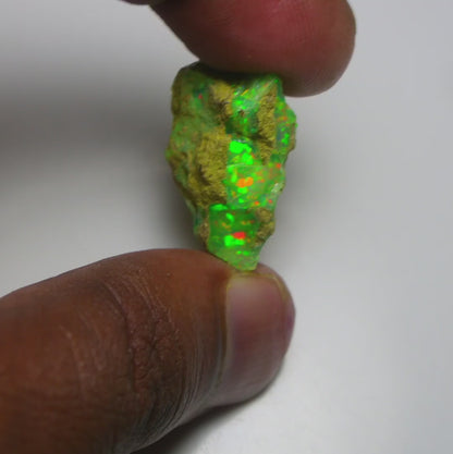 Rare Green Opal 24.00 Carats | Natural Green Ethiopian Opal Rough - Ready for Cutting & Jewelry!