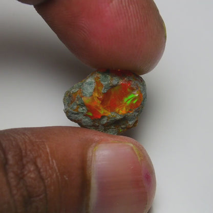 Rare Orange Opal 8.30 Carats | Natural Orange Ethiopian Opal Rough - Ready for Cutting & Jewelry!