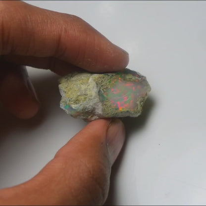 White Opal 28.35 Carats | Natural White Ethiopian Opal Rough - Ready for Cutting & Jewelry!