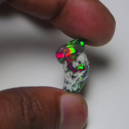 Black Opal 10.00 Carats | Natural Black Ethiopian Opal Rough - Ready for Cutting & Jewelry!