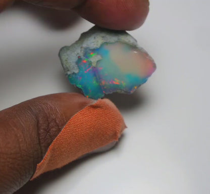 Very Rare Bi-Color Opal Rough 35.20 Cts Natural Ethiopian Opal Raw Jewelry Grade