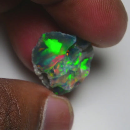 Black Opal 10.50 Carats | Natural Black Ethiopian Opal Rough - Ready for Cutting & Jewelry!