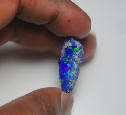 Rare Blue Opal 14.60 Carats | Natural Blue Ethiopian Opal Rough - Ready for Cutting & Jewelry!