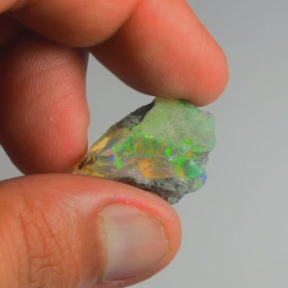 Black Opal Weight: 22.10 Carats | Natural Black Ethiopian Opal Rough - Ready for Cutting & Jewelry