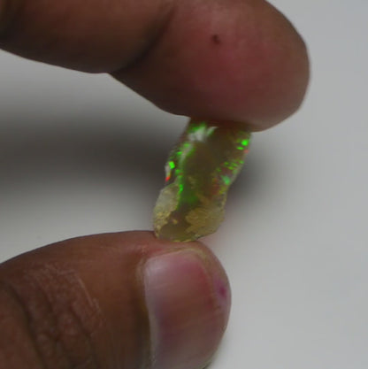 Rare Black Opal 4.05 Carats | Natural Black Ethiopian Opal Rough - Ready for Cutting & Jewelry!