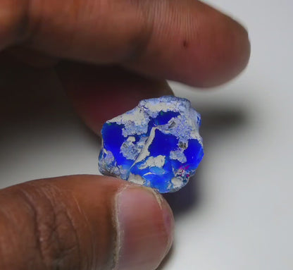 Rare Blue Opal 18.25 Carats | Natural Blue Ethiopian Opal Rough - Ready for Cutting & Jewelry!