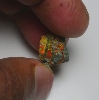 Rare Orange Opal 8.00 Carats | Natural Orange Ethiopian Opal Rough - Ready for Cutting & Jewelry!