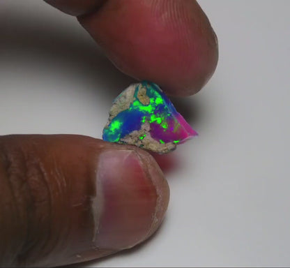 Very Rare Bi-Color Opal Rough 3.80 Cts Natural Ethiopian Opal Raw Jewelry Grade