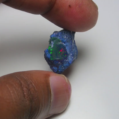 Rare Blue Opal 12.20 Carats | Natural Blue Ethiopian Opal Rough - Ready for Cutting & Jewelry!