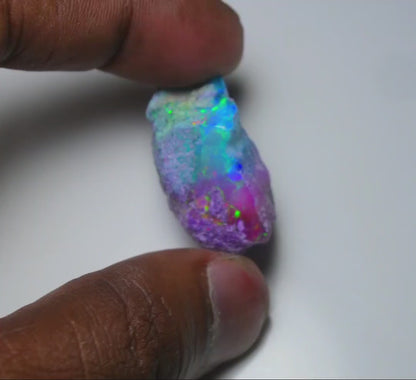 Very Rare Bi-Color Opal Rough 55.00 Cts Natural Ethiopian Opal Raw Jewelry Grade