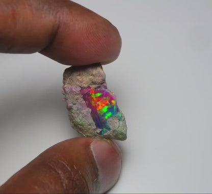 Very Rare Bi-Color Opal Rough 20.25 Cts Natural Ethiopian Opal Raw Jewelry Grade