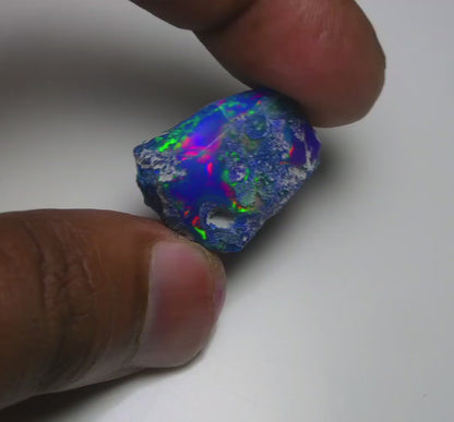 Rare Blue Opal 25.00 Carats | Natural Blue Ethiopian Opal Rough - Ready for Cutting & Jewelry!