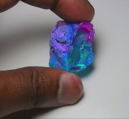 Very Rare Bi-Color Opal Rough 63.85 Cts Natural Ethiopian Opal Raw Jewelry Grade