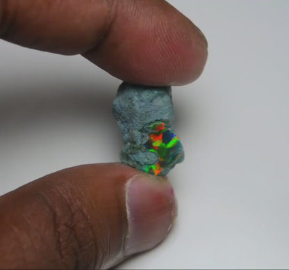Rare Black Opal 10.30 Carats | Natural Black Ethiopian Opal Rough - Ready for Cutting & Jewelry!