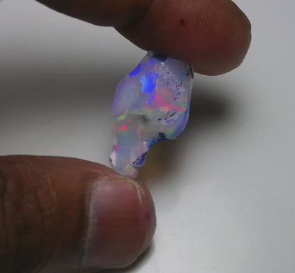 Rare Black Opal 13.10 Carats | Natural Black Ethiopian Opal Rough - Ready for Cutting & Jewelry!