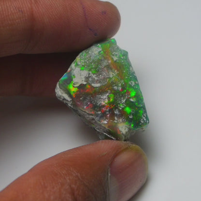 Black Opal Weight: 20.65  Carats | Natural Black Ethiopian Opal Rough - Ready for Cutting & Jewelry