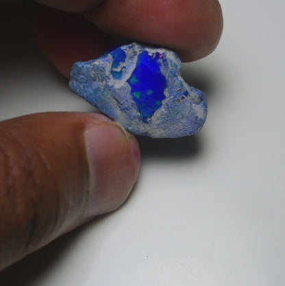 Rare Blue Opal 16.80 Carats | Natural Blue Ethiopian Opal Rough - Ready for Cutting & Jewelry!