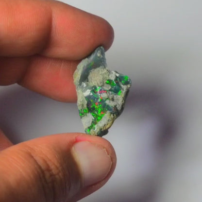 Black Opal Weight: 23.35  Carats | Natural Black Ethiopian Opal Rough - Ready for Cutting & Jewelry