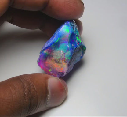Very Rare Bi-Color Opal Rough 72.95 Cts Natural Ethiopian Opal Raw Jewelry Grade