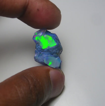 Rare Blue Opal 22.50 Carats | Natural Blue Ethiopian Opal Rough - Ready for Cutting & Jewelry!