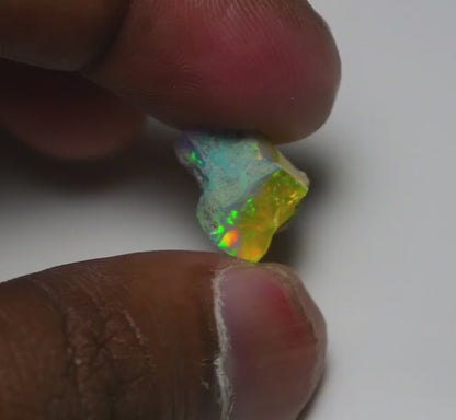 Very Rare Bi-Color Opal Rough 6.60 Cts Natural Ethiopian Opal Raw Jewelry Grade