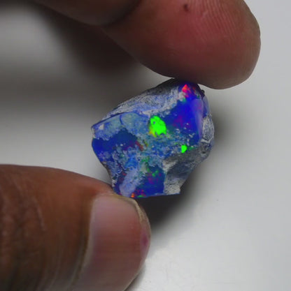 Rare Blue Opal 19.75 Carats | Natural Blue Ethiopian Opal Rough - Ready for Cutting & Jewelry!