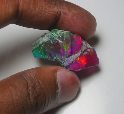 Very Rare Bi-Color Opal Rough 46.35 Cts Natural Ethiopian Opal Raw Jewelry Grade