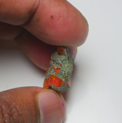 Rare Orange Opal 7.50 Carats | Natural Orange Ethiopian Opal Rough - Ready for Cutting & Jewelry!