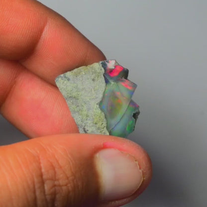 Black Opal Weight: 26.30  Carats | Natural Black Ethiopian Opal Rough - Ready for Cutting & Jewelry