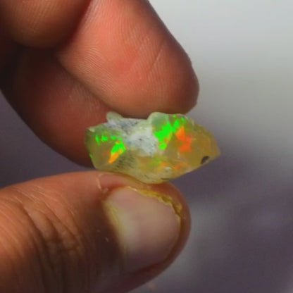 Black Opal Weight: 19.75 Carats | Natural Black Ethiopian Opal Rough - Ready for Cutting & Jewelry