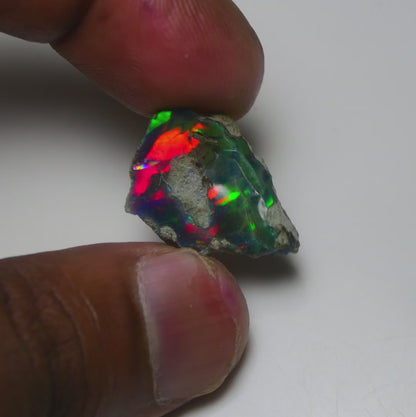 Black Opal 10.00 Carats | Natural Black Ethiopian Opal Rough - Ready for Cutting & Jewelry!
