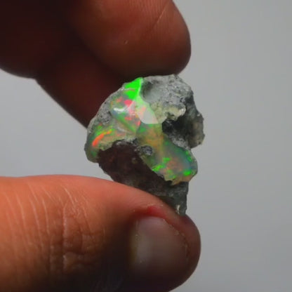 Black Opal Weight: 32.55  Carats | Natural Black Ethiopian Opal Rough - Ready for Cutting & Jewelry