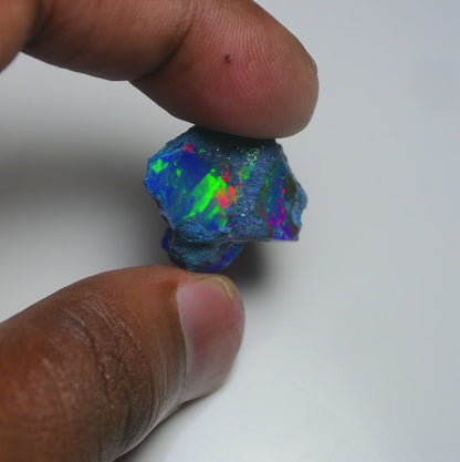 Rare Blue Opal 20.60 Carats | Natural Blue Ethiopian Opal Rough - Ready for Cutting & Jewelry!