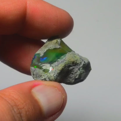Black Opal Weight: 30.5  Carats | Natural Black Ethiopian Opal Rough - Ready for Cutting & Jewelry