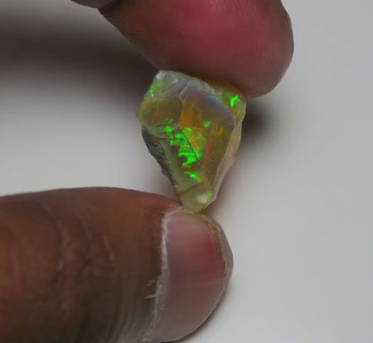 Black Opal 12.55 Carats | Natural Black Ethiopian Opal Rough - Ready for Cutting & Jewelry
