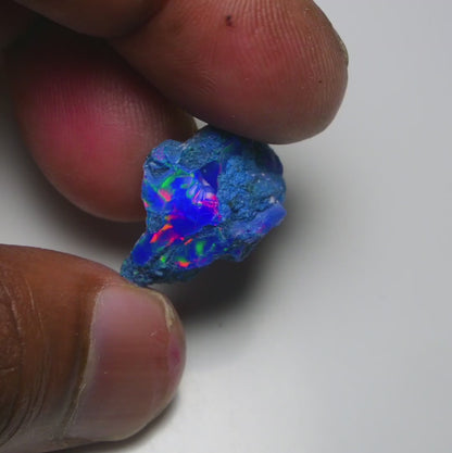 Rare Blue Opal 12.80 Carats | Natural Blue Ethiopian Opal Rough - Ready for Cutting & Jewelry!