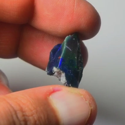 Black Opal Weight: 14.00  Carats | Natural Black Ethiopian Opal Rough - Ready for Cutting & Jewelry