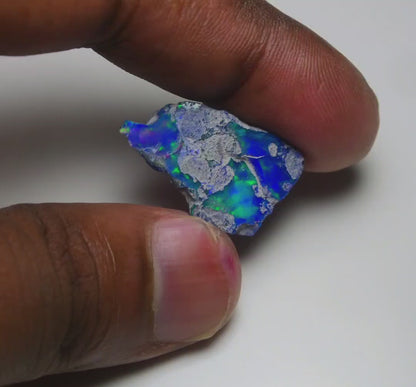 Rare Blue Opal 11.70 Carats | Natural Blue Ethiopian Opal Rough - Ready for Cutting & Jewelry!
