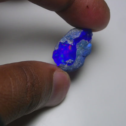 Rare Blue Opal 12.75 Carats | Natural Blue Ethiopian Opal Rough - Ready for Cutting & Jewelry!
