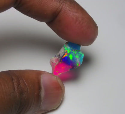 Very Rare Bi-Color Opal Rough 5.00 Cts Natural Ethiopian Opal Raw Jewelry Grade