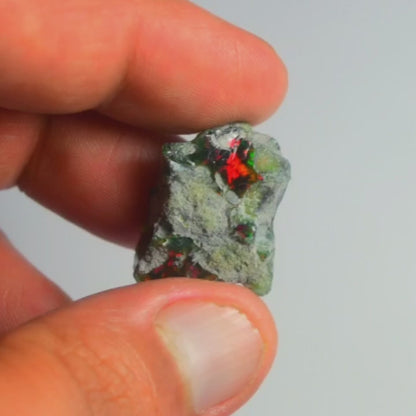 Black Opal Weight: 19.80 Carats | Natural Black Ethiopian Opal Rough - Ready for Cutting & Jewelry