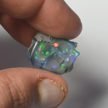 Black Opal Rough 15.35 Carats | Natural Ethiopian Opal Rough - Ready for Cutting & Jewelry | AAA Grade Opal Raw