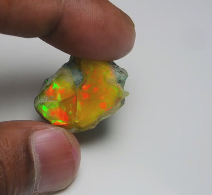 Black Opal 37.05 Carats | Natural Black Ethiopian Opal Rough - Ready for Cutting & Jewelry