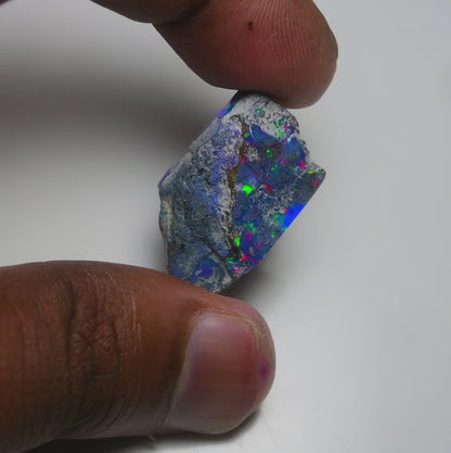 Rare Blue Opal 24.00 Carats | Natural Blue Ethiopian Opal Rough - Ready for Cutting & Jewelry!