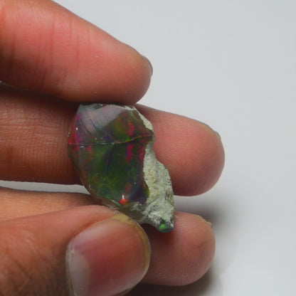 Black Opal Weight: 14.30  Carats | Natural Black Ethiopian Opal Rough - Ready for Cutting & Jewelry
