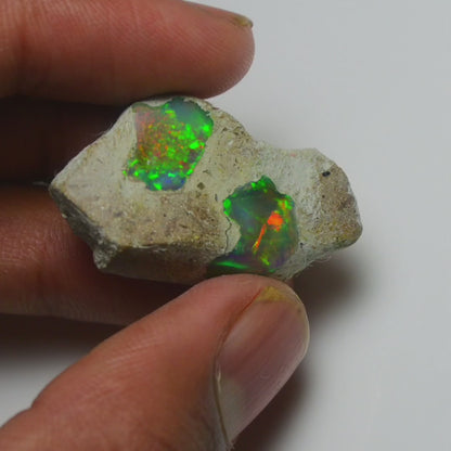 Black Opal Weight: 20.85  Carats | Natural Black Ethiopian Opal Rough - Ready for Cutting & Jewelry