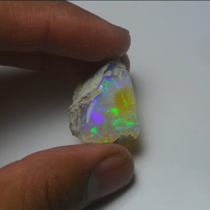 White Opal 21.30 Carats | Natural White Ethiopian Opal Rough - Ready for Cutting & Jewelry!