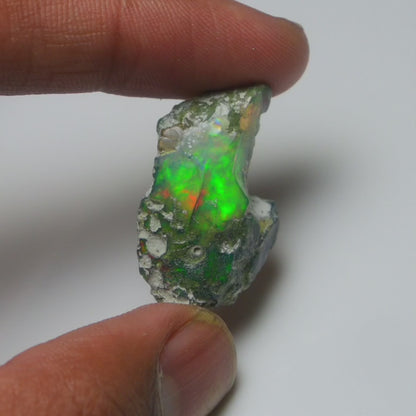 Black Opal Weight: 15.00  Carats | Natural Black Ethiopian Opal Rough - Ready for Cutting & Jewelry