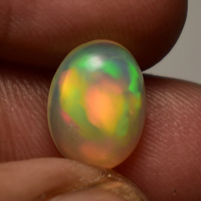 1.65 Cts Natural Ethiopian Opal Cabochon 10X8 MM AAA Grade Welo Opal Fire Opal