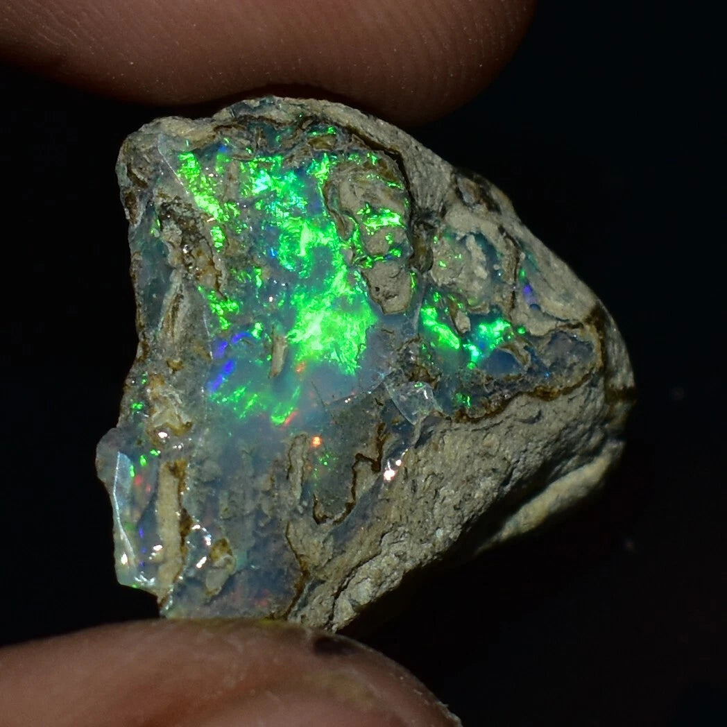 Natural White Opal Rough 9.30 CTs, Ethiopian Welo Opal Raw Gemstone For Jewelry